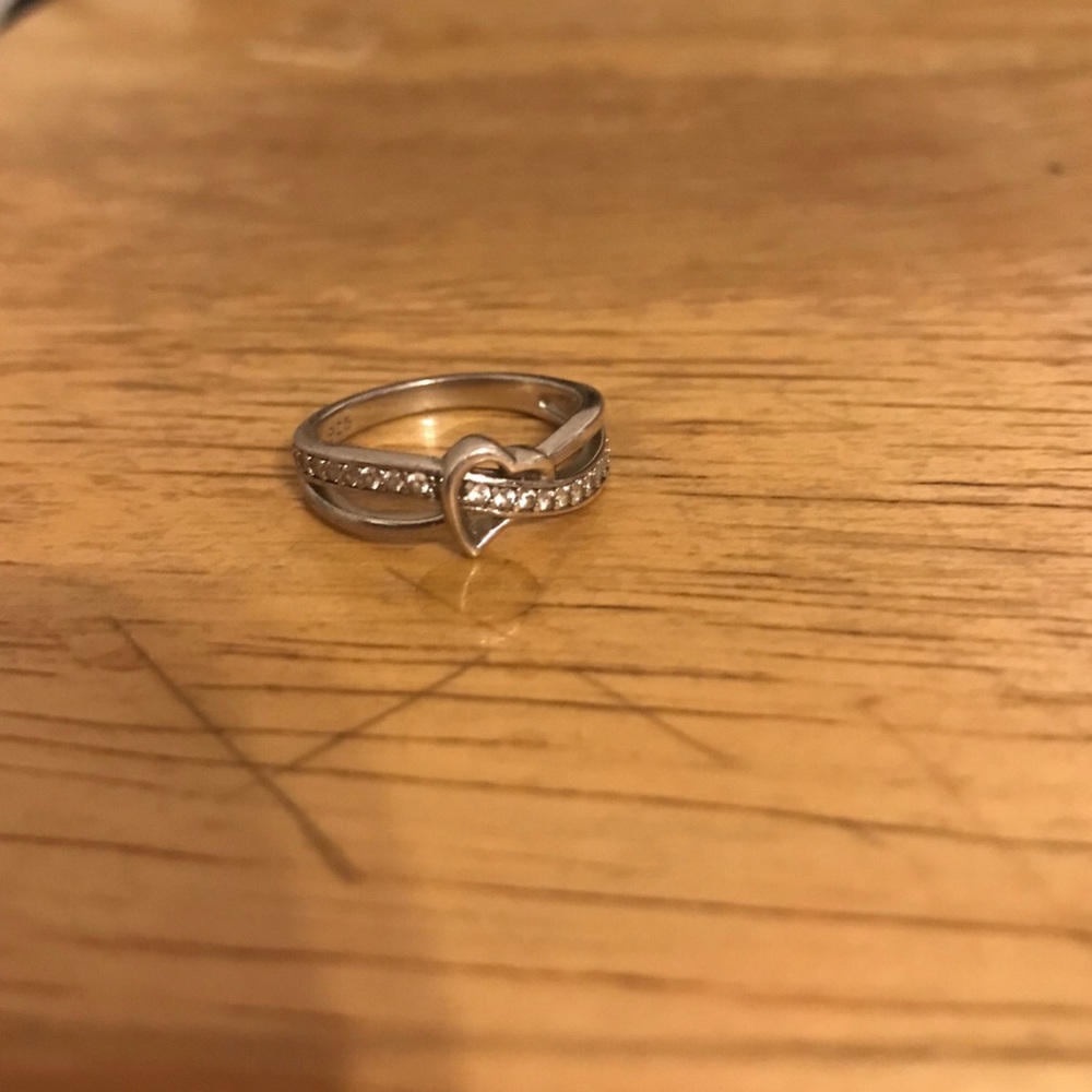 Heart infinity ring I think it is size 5 sterling silver